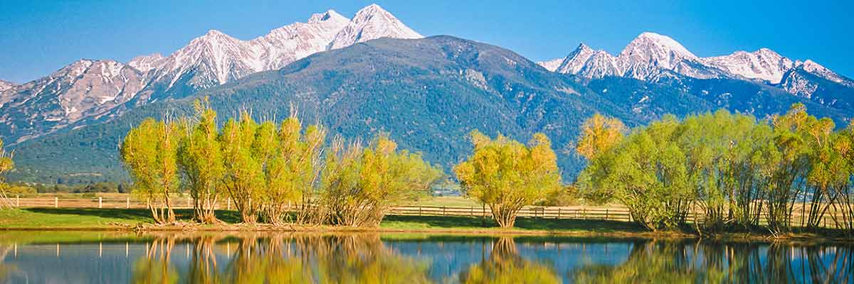 Fall foliage in Western Montana's Flathead Valley.