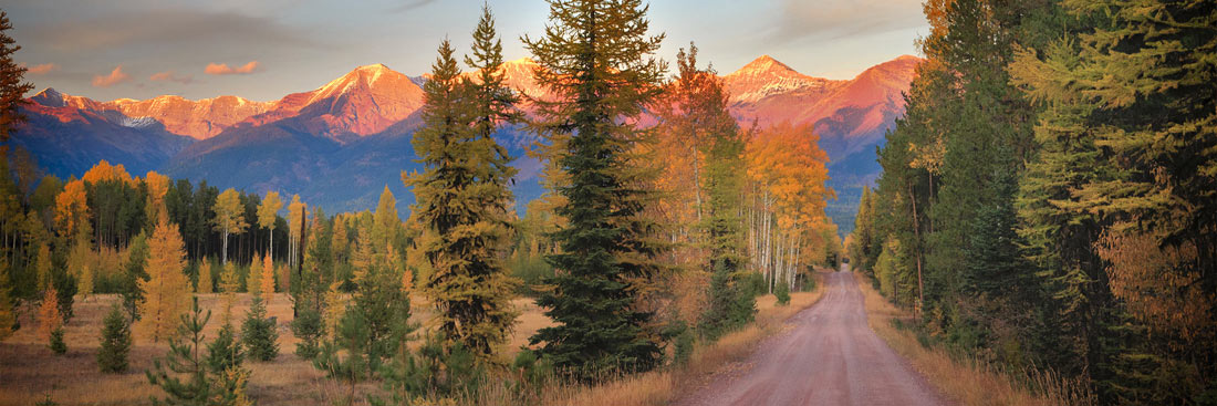 Fall colors set over Western Montana's Seeley Swan Valley.